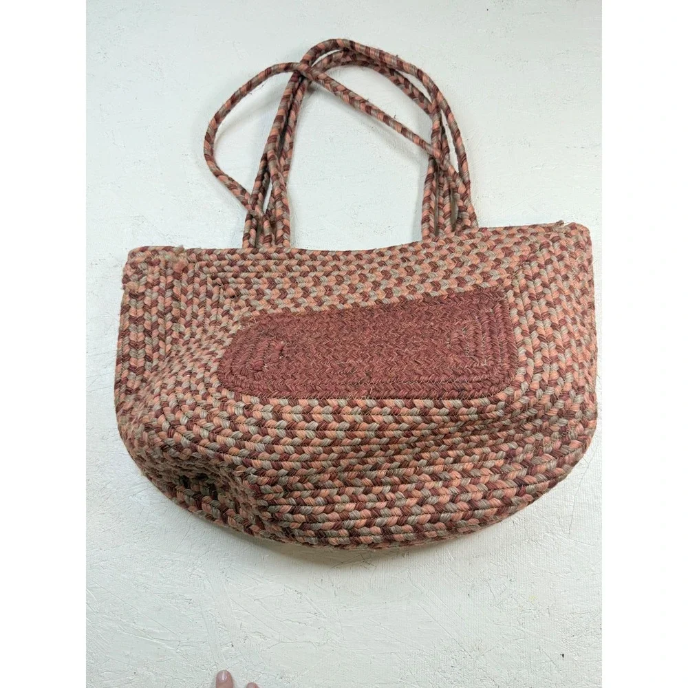Lolo Rugs Braided Tote Bag Earth‎ Tones